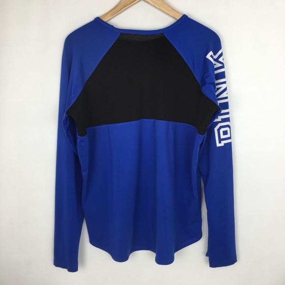 PINK Victoria’s Secret Athletic Pullover Top Blue Oversized Women’s Size Small - Picture 9 of 13